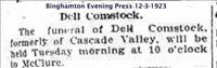 Comstock, Dell - Funeral Notice